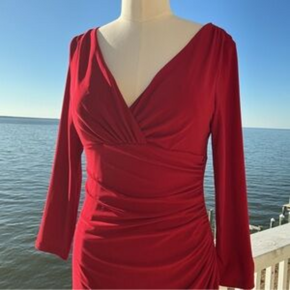 Ralph Lauren Dress size 6 NWT in Red - Picture 4 of 5